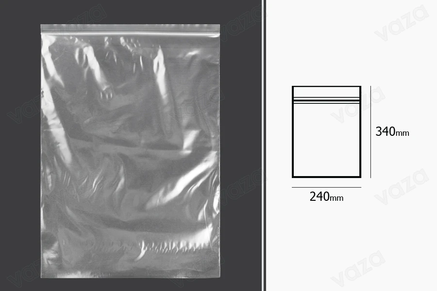 Σακουλάκια με κλείσιμο zip 240x340 mm διαφανή πλαστικά - 100 τμχ Σακουλάκια με κλείσιμο zip 240x340 mm διαφανή πλαστικά - 100 τμχ-εικόνα_διαστάσεις
