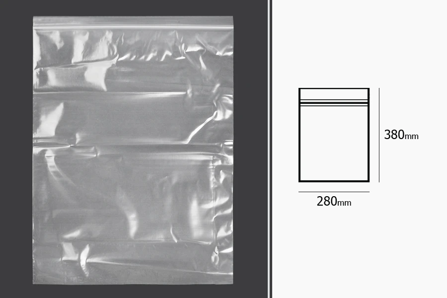 Σακουλάκια με κλείσιμο zip 280x380 mm διαφανή πλαστικά - 100 τμχ