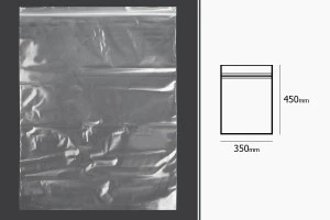 Σακουλάκια με κλείσιμο zip 350x450 mm διαφανή πλαστικά - 100 τμχ-2