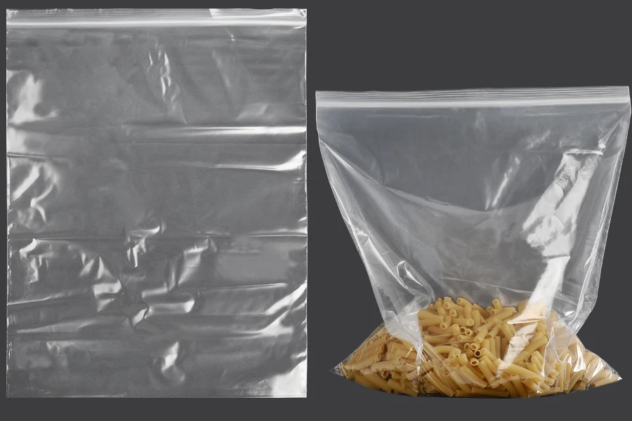 Σακουλάκια με κλείσιμο zip 350x450 mm διαφανή πλαστικά - 100 τμχ