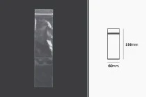Sacks with zip closure 60x250 mm transparent plastic - 100 pcs
