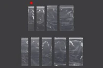 Sacks with zip closure 60x250 mm transparent plastic - 100 pcs