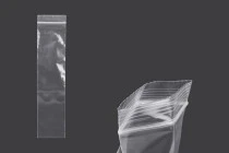 Sacks with zip closure 60x250 mm transparent plastic - 100 pcs