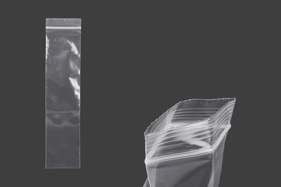 Sacks with zip closure 60x250 mm transparent plastic - 100 pcs