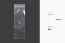 Taschen mit Reißverschluss 80x250 mm transparenter Kunststoff - 100 Stk