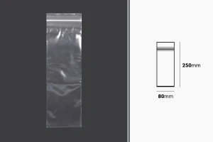 Bags with zip closure 80x250 mm transparent plastic - 100 pcs-2