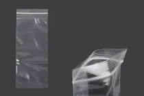 Σακουλάκια με κλείσιμο zip 100x250 mm διαφανή πλαστικά - 100 τμχ