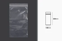 Taschen mit Reißverschluss 140x250 mm transparenter Kunststoff - 100 Stk