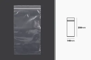 Bags with zip closure 140x250 mm transparent plastic - 100 pcs-2