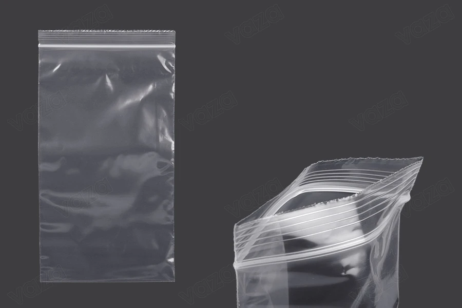 Σακουλάκια με κλείσιμο zip 140x250 mm διαφανή πλαστικά - 100 τμχ-εικόνα_προϊοντική