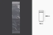 Bustine di plastica con chiusura a zip  70x300 mm trasparenti – 100 pz