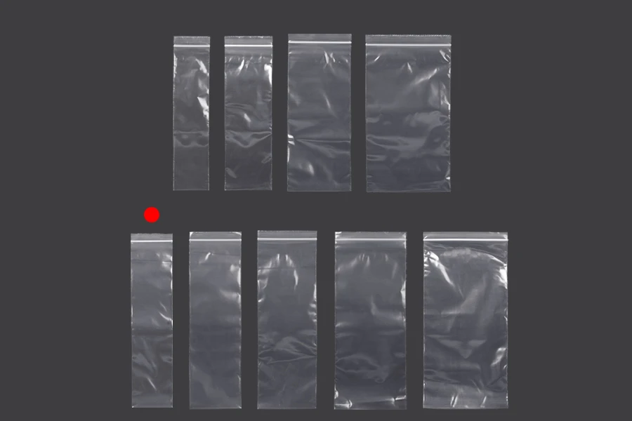 Bustine di plastica con chiusura a zip  70x300 mm trasparenti – 100 pz