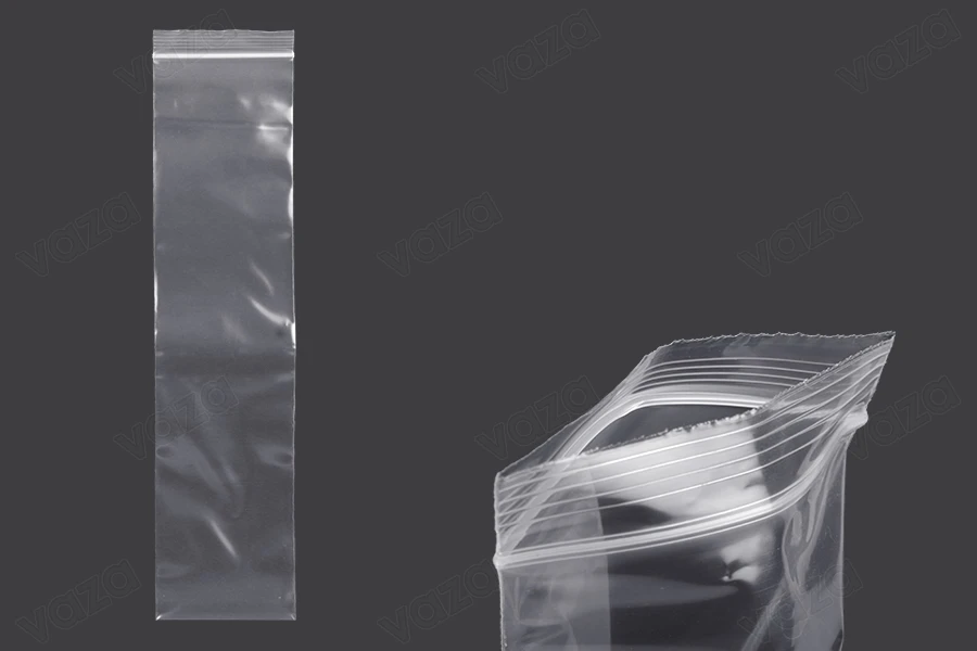 Σακουλάκια με κλείσιμο zip 70x300 mm διαφανή πλαστικά - 100 τμχ-εικόνα_προϊοντική