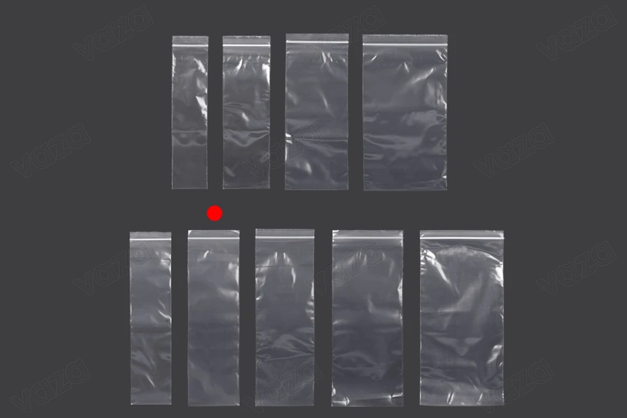 Σακουλάκια με κλείσιμο zip 90x300 mm διαφανή πλαστικά - 100 τμχ-εικόνα_σύνθεση