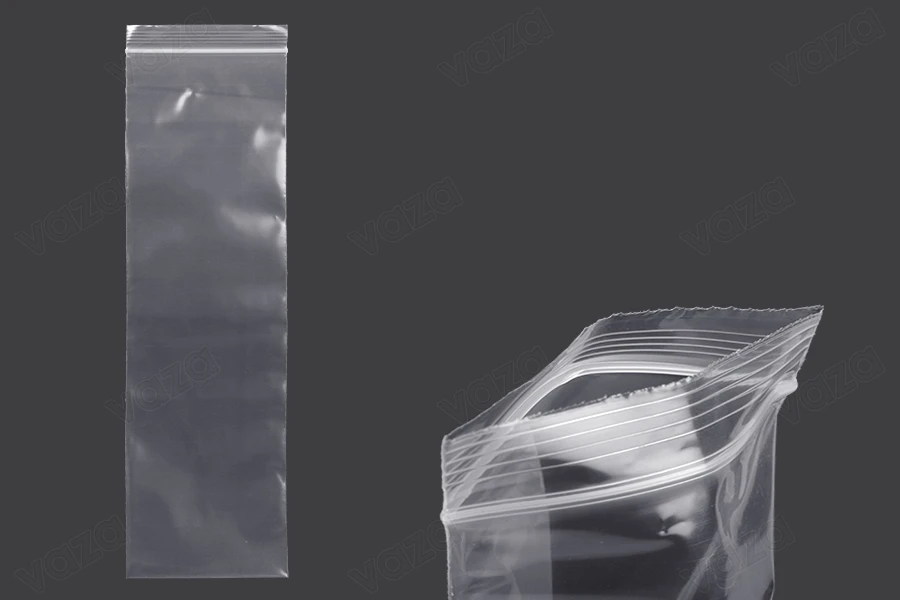 Σακουλάκια με κλείσιμο zip 90x300 mm διαφανή πλαστικά - 100 τμχ-εικόνα_προϊοντική
