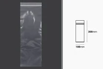 Bustine di plastica con chiusura a zip  100x300 mm trasparenti – 100 pz