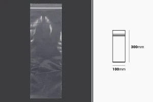 Σακουλάκια με κλείσιμο zip 100x300 mm διαφανή πλαστικά - 100 τμχ-2