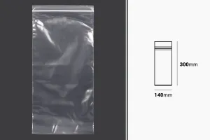 Σακουλάκια με κλείσιμο zip 140x300 mm διαφανή πλαστικά - 100 τμχ-2