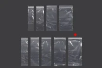 Bustine di plastica con chiusura a zip  140x300 mm trasparenti – 100 pz