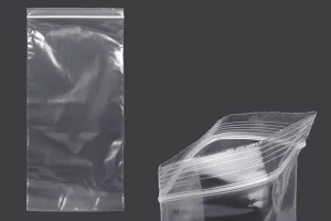 Σακουλάκια με κλείσιμο zip 140x300 mm διαφανή πλαστικά - 100 τμχ-1
