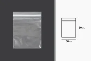 Transparent zip lock plastic bags in size 60x80 mm - 500 pcs-2
