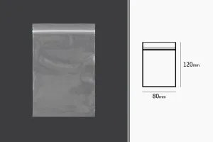 Transparent zip lock plastic bags in size 80x120 mm - 500 pcs-2