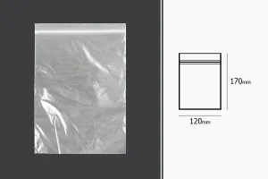 Transparent zip lock plastic bags in size 120x170  mm - 100 pcs-2