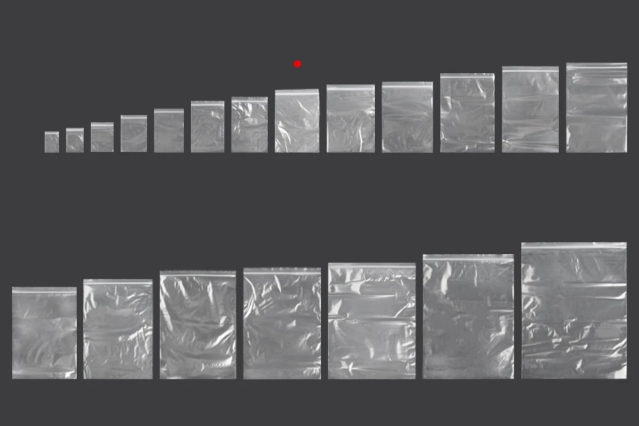 Σακουλάκια με κλείσιμο zip 120x170 mm διαφανή πλαστικά - 100 τμχ