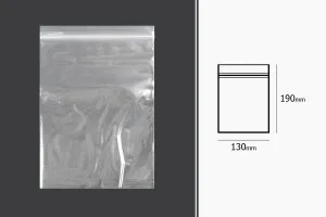 Transparent zip lock plastic bags in size 130x190 mm - 100 pcs-2