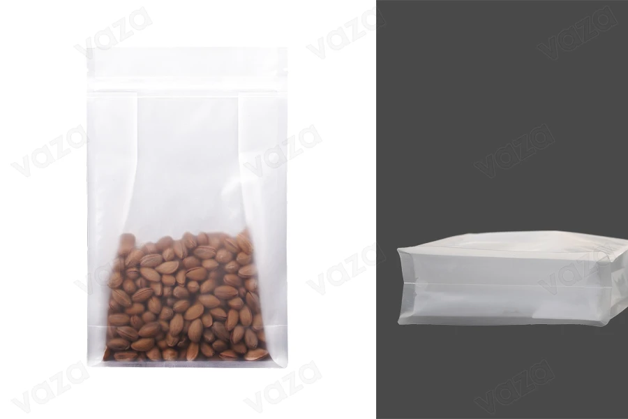 Σακουλάκια τύπου Doy Pack διάφανα με κλείσιμο "zip" και δυνατότητα σφράγισης με θερμοκόλληση 160x80x260 mm - 50 τμχ Σακουλάκια τύπου Doy Pack διάφανα με κλείσιμο "zip" και δυνατότητα σφράγισης με θερμοκόλληση 160x80x260 mm - 50 τμχ-εικόνα_προϊοντική