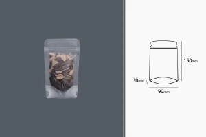 Sachets transparents de type Doypack avec fermeture zip et possibilité de fermeture par thermoscellage 90 x 30 x 150 mm - 50 pcs-3