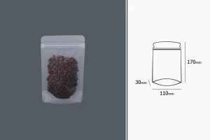 Sachets transparents de type Doypack avec fermeture zip et possibilité de fermeture par thermoscellage 110 x 30 x 170 mm - 50 pcs-3
