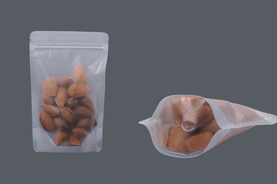 Σακουλάκια τύπου Doy Pack διάφανα με κλείσιμο "zip" και δυνατότητα σφράγισης με θερμοκόλληση 130x40x200 mm - 50 τμχ-εικόνα_προϊοντική