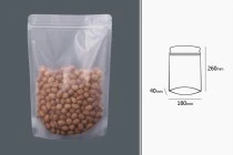 Σακουλάκια τύπου Doy Pack διάφανα με κλείσιμο "zip" και δυνατότητα σφράγισης με θερμοκόλληση 180x40x260 mm - 50 τμχ
