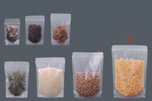 Sachets transparents de type Doypack avec fermeture zip et possibilité de fermeture parthermoscellage 200 x 50 x 300 mm - 50 pcs-3