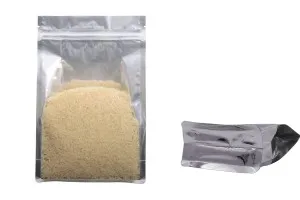 Σακουλάκια αλουμινίου τύπου Doy Pack, διάφανα με κλείσιμο "zip" και δυνατότητα σφράγισης με θερμοκόλληση 180x80x280 mm - 50 τμχ-2