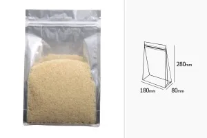 Σακουλάκια αλουμινίου τύπου Doy Pack, διάφανα με κλείσιμο "zip" και δυνατότητα σφράγισης με θερμοκόλληση 180x80x280 mm - 50 τμχ-3