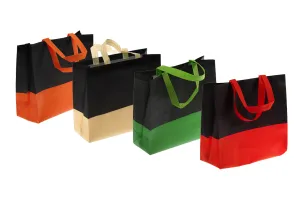 Umweltfreundliche, recycelbare Nonwoven Taschen mit Laminierung und Henkel 270x110x320 mm - 50 Stück-4