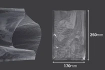 Σακούλες vacuum (κενού αέρος) 170x250 mm για συντήρηση - συσκευασία τροφίμων και άλλων προϊόντων - 100 τμχ