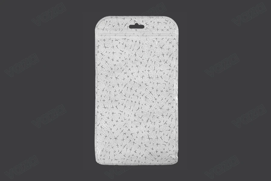 Qese me mbyllje zip 135x245 mm, pjesa e pasme non woven,  pjesa e përparme transparente dhe me vrimë  Eurohole - 50 copë     -imazh_produkt