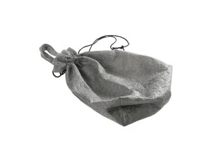 Borsa a tracolla in tessuto non tessuto 43x43 cm con coulisse nera-3