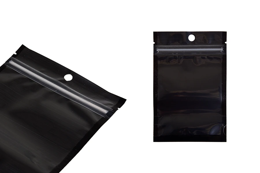 Σακουλάκια τύπου Doy Pack 90x30x140 mm αλουμινίου με μαύρη πίσω πλευρά, διάφανο μπροστά με κλείσιμο "zip" και δυνατότητα σφράγισης με θερμοκόλληση - 100 τμχ Σακουλάκια τύπου Doy Pack 90x30x140 mm αλουμινίου με μαύρη πίσω πλευρά, διάφανο μπροστά με κλείσιμο "zip" και δυνατότητα σφράγισης με θερμοκόλληση - 100 τμχ