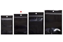 Σακουλάκια τύπου Doy Pack 90x30x140 mm αλουμινίου με μαύρη πίσω πλευρά, διάφανο μπροστά με κλείσιμο "zip" και δυνατότητα σφράγισης με θερμοκόλληση - 100 τμχ Σακουλάκια τύπου Doy Pack 90x30x140 mm αλουμινίου με μαύρη πίσω πλευρά, διάφανο μπροστά με κλείσιμο "zip" και δυνατότητα σφράγισης με θερμοκόλληση - 100 τμχ