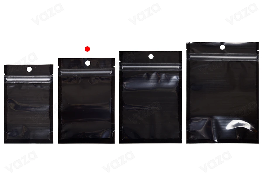 Σακουλάκια τύπου Doy Pack 90x30x140 mm αλουμινίου με μαύρη πίσω πλευρά, διάφανο μπροστά με κλείσιμο "zip" και δυνατότητα σφράγισης με θερμοκόλληση - 100 τμχ Σακουλάκια τύπου Doy Pack 90x30x140 mm αλουμινίου με μαύρη πίσω πλευρά, διάφανο μπροστά με κλείσιμο "zip" και δυνατότητα σφράγισης με θερμοκόλληση - 100 τμχ-εικόνα_σύνθεση