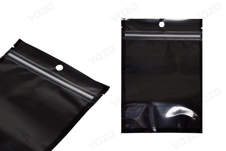 Σακουλάκια τύπου Doy Pack 120x40x170 mm αλουμινίου με μαύρη πίσω πλευρά, διάφανο μπροστά με κλείσιμο "zip" και δυνατότητα σφράγισης με θερμοκόλληση - 100 τμχ Σακουλάκια τύπου Doy Pack 120x40x170 mm αλουμινίου με μαύρη πίσω πλευρά, διάφανο μπροστά με κλείσιμο "zip" και δυνατότητα σφράγισης με θερμοκόλληση - 100 τμχ-εικόνα_σύνθεση