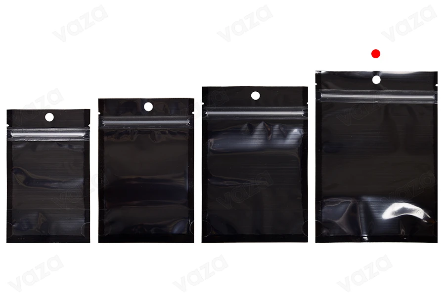 Σακουλάκια τύπου Doy Pack 120x40x170 mm αλουμινίου με μαύρη πίσω πλευρά, διάφανο μπροστά με κλείσιμο "zip" και δυνατότητα σφράγισης με θερμοκόλληση - 100 τμχ Σακουλάκια τύπου Doy Pack 120x40x170 mm αλουμινίου με μαύρη πίσω πλευρά, διάφανο μπροστά με κλείσιμο "zip" και δυνατότητα σφράγισης με θερμοκόλληση - 100 τμχ-εικόνα_σύνθεση