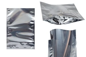 Σακουλάκια τύπου Doy Pack 160x40x240 mm αλουμινίου πίσω πλευρά, διάφανο μπροστά και κλείσιμο με θερμοκόλληση - 100 τμχ-1