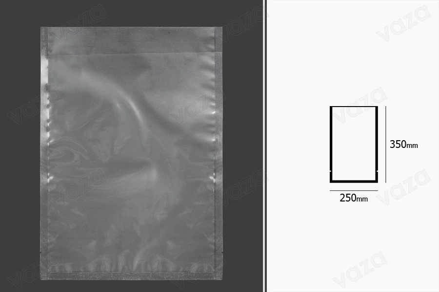 Vacuum sealing bags for optimal packaging and storing of food and other products 250x350mm - 100 pcs-image_dimensions