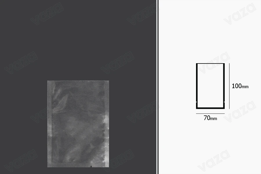 Σακούλες vacuum (κενού αέρος) για συντήρηση - συσκευασία τροφίμων και άλλων προϊόντων 70x100 mm - 100 τμχ-εικόνα_διαστάσεις