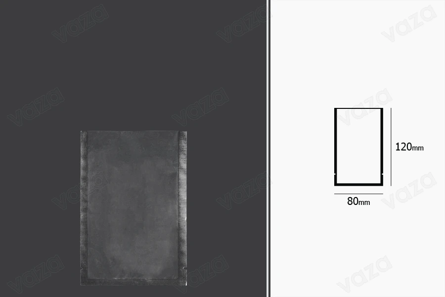 Σακούλες vacuum (κενού αέρος) για συντήρηση - συσκευασία τροφίμων και άλλων προϊόντων 80x120 mm - 100 τμχ-εικόνα_διαστάσεις